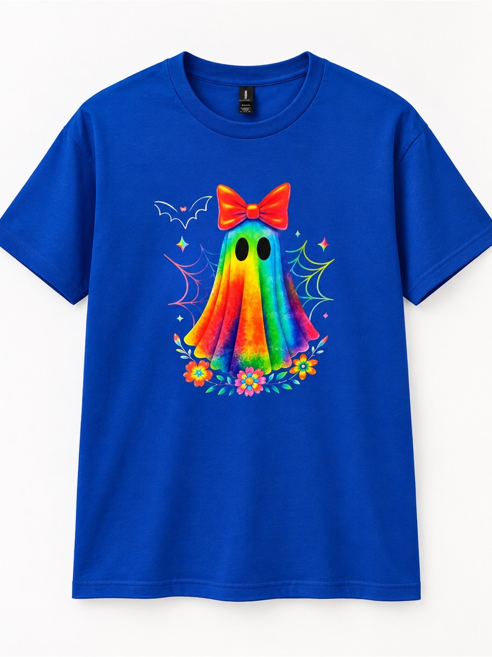 Adult Large NWOT Colorful Ghost Graphic Tee